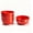 Red, variant on WowProLiv Set of 4 100% Melamine Salad Plates, 8 In Round Melamine Salad/Dessert Plates, Dishwasher-safe, lightweight, shatter-resistant, reusable, perfect for dining, weddings, and everyday use
