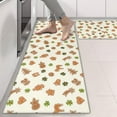 thumbnail image 2 of Kitchen Rugs Sets Of 2,Beige Christmas Gingerbread Pattern Anti Fatigue Kitchen Mat Rugs Non Slip Washable,Decorative Kitchen Floor Mats for Kitchen,Sink,Laundry,17"X47", 2 of 5