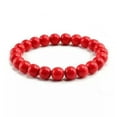 thumbnail image 2 of K-KED Natural 6/8/10/12mm Red Coral Round Beads Gemstone Stretch Bracelets 7.5'' AAA-6 mm, 2 of 3