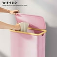 thumbnail image 5 of SpaceAid Slim Laundry Hamper with Lid, 65L Narrow Tall Clothes Basket Bin, Pink, 5 of 6