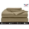 thumbnail image 2 of 26-INCH EXTRA DEEP POCKETS Split Head Queen Sheets Sets for Adjustable Bed - 1000-Thread Count 100% Egyptian Cotton - 4-PC Set - FlexTop Queen 39" Split, Taupe Solid, 2 of 7