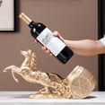thumbnail image 3 of Tyidzon Wine Bottle Holder Wine Rack Tabletop Horse Statue Decor Home Kitchen Wine Cellar Decorative Storage Organizer, Horse Sculpture Horse Gifts for Girls Men Women, 3 of 7
