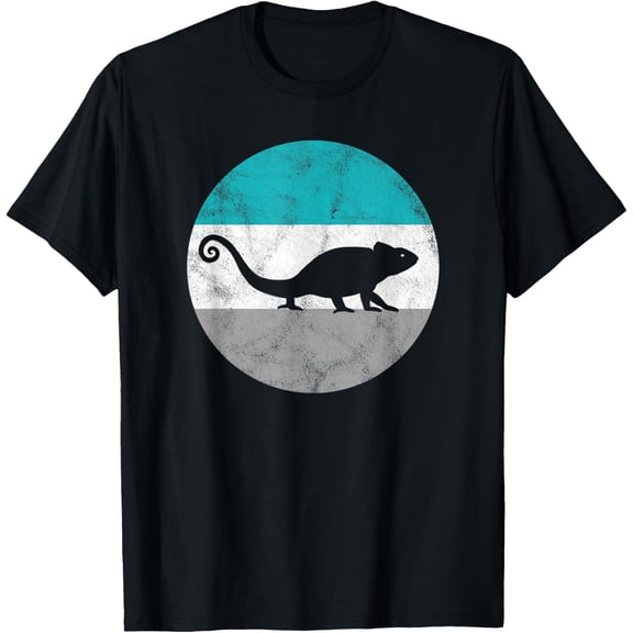 Chameleon Retro Gift For Men Women Boys & Girls T-Shirt men and women can wear, black, white, gifts
