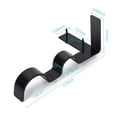 thumbnail image 6 of 2 Pairs Curtain Rod Brackets Set Double Curtain Rod Holders Easy No Drilling Tap Right into Window Frame for Rods Window Bedroom Decoration- Adjustable Curtain Rod Brackets, 6 of 7