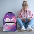 thumbnail image 2 of Aplkyhs Galaxy Axolotl Pack School Backpack for Kids Age 6-18 Ergonomic Padded Adjustable Straps Large Capacity Water Resistant Bookbag for K-12 Students Daily School Travel, 2 of 7