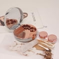 thumbnail image 3 of Fashion Marble Contact Lens Case Portable Contact Lens Box Kit with Mirror (Round) (Rose Gold), 3 of 5