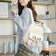 thumbnail image 3 of Nueva mochila de tres piezas de moda, mochila con lazo de cuero artificial de gran capacidad, 3 of 5