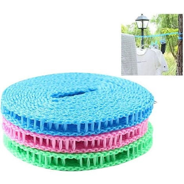 Tendedero de viaje portátil de 3 uds, tendedero ajustable para ropa, tendedero antideslizante a prueba de viento para acampar y viajar
