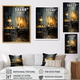 thumbnail image 4 of Designart "Melodic Vibes at Yellow and Grey Jazz Cafe III" Music Framed Wall Art - Traditional Yellow Music Jazz Hallway Framed Wall Art Decor, 4 of 6