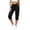 Black, variant on Costeam Womens Solid Color High Waist Straight Leg Cropped Capris and Shorts with Side Pockets Loose Fit Elastic Waist Dual Style Casual Bottom Pants