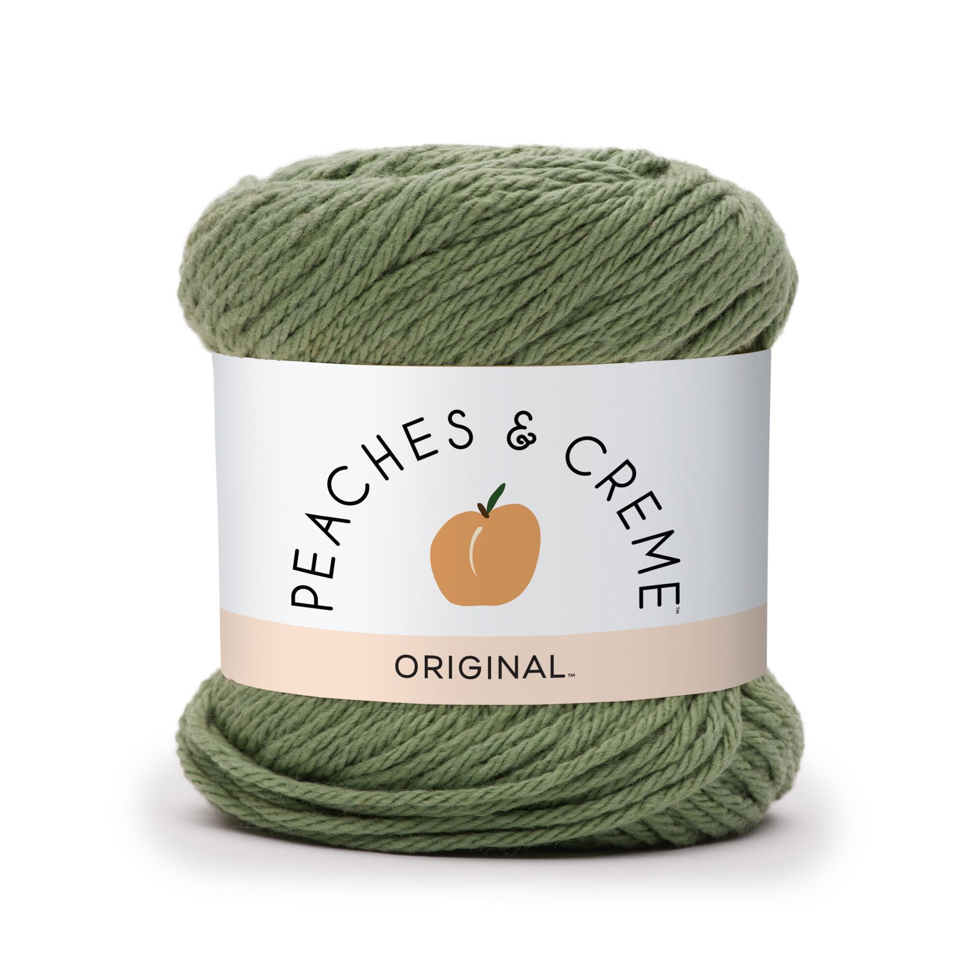 Peaches & Creme Solid 4 Medium Cotton Yarn, Rosemary 2.5oz/70.9g, 120