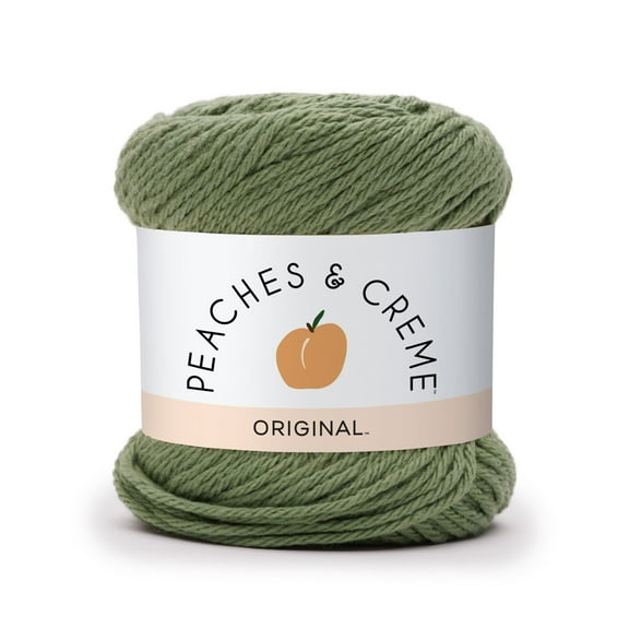 Peaches & Creme Solid 4 Medium Cotton Yarn, Rosemary 2.5oz/70.9g, 120 Yards