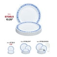 thumbnail image 5 of Smarty 10.25" White w/ Blue & Silver Royal Rim Plastic Dinner Plates 120ct, 5 of 7
