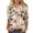 Khaki#women halloween top, variant on Halloween Womens Tshirt 3/4 Length Sleeve Crew Neck Tunic Top Plus Size Pumpkin Witch Ghost Graphic T-Shirts 2026 Black,XXXL