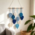 thumbnail image 7 of Hand Woven Cotton Rope Leaf Macrame Wall Hanging, Wall Hanging Boho Woven Tapestry, Bohemian Leaf Modern Chic Wall Art for Living Room, Bedroom, Apartment(B), 7 of 7
