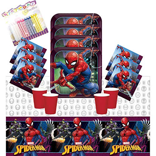 Spiderman Party Supplies Pack Serves16 Plates Napkins Cups and Table