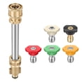 thumbnail image 1 of TAPDRA 1/4 Quick Connect Pressure Washer Gun Adapter 5 Nozzle Tips 4000 PSI For Husky Portland Harbour Freight Equipment, 1 of 9