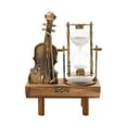thumbnail image 2 of Reloj de Arena de Violín de Estilo Retro, Temporizador de Arena, Adorno de Escritorio, Base de Madera, Reloj de Arena Creativo para Habitación de Niño Colco reloj de arena de violín, 2 of 7