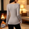 thumbnail image 5 of Hfnxid Long Sleeve Shirt for Womens Scoop Neck Slim Fit Tops with Thumb Holes Casual Athletic Layering Tee, 5 of 8