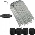 thumbnail image 1 of Grapas para jardinería, grapas de ancho ajustable para telas de control de malezas, mangueras de riego para exteriores, césped artificial, postes de cercas para mascotas y fijación de carpas (60, 1 of 5