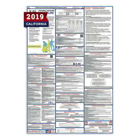2019 California State and Federal Labor Law Poster (Best Labor Day Sales 2019)