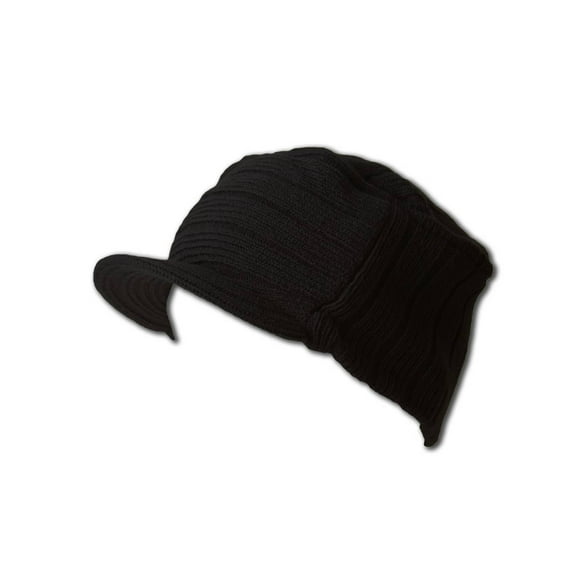 New Flat Top Winter  Cap Black
