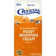 Crystal Creamery Ultra-Pasteurized Milk 36 % Butterfat Heavy Whipping Cream Pint Paper Carton 16 oz