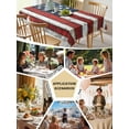 thumbnail image 5 of Vintage American Flag Tablecloth Rectangle Table Cloths 54x108 , Waterproof Tablecloth Outdoor Table Cloth, Country Wooden USA Flag Washable Table Cover for Kitchen Dining Party, 5 of 8