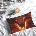 thumbnail image 5 of Rateoe Magma Fire Black Dragon Pattern Decorative Pillow Case,Throw Pillow Covers,Plush Pillow Cover,Soft Pillow Case,Velvet Pillow Case-16"x24", 5 of 6