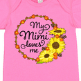 thumbnail image 4 of Inktastic My Mimi Loves Me with Sunflower Wreath Boys or Girls Baby Bodysuit, 4 of 5
