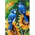 thumbnail image 2 of Sunflowers with Bluebirds | Rug Making Latch Hooking Kit, 2 of 9
