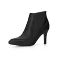 thumbnail image 1 of Unique Bargains Women's Pointed Toe Stiletto Heel Chelsea Boots, 1 of 8