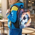 thumbnail image 3 of HUIACONG Galaxy Lightning Soccer Kids School Backpack 13.5 Inch Water Repellent Sturdy Bookbag with Adjustable Cushion Straps Multiple Pockets Large Capacity Lightweight Bag for Primary School Boys, 3 of 7