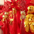 thumbnail image 2 of 8 Pieces Chinese Knot Decoration Golden Chinese Year of Red Hanging Chinese Feng Shui Decor, 2 of 5