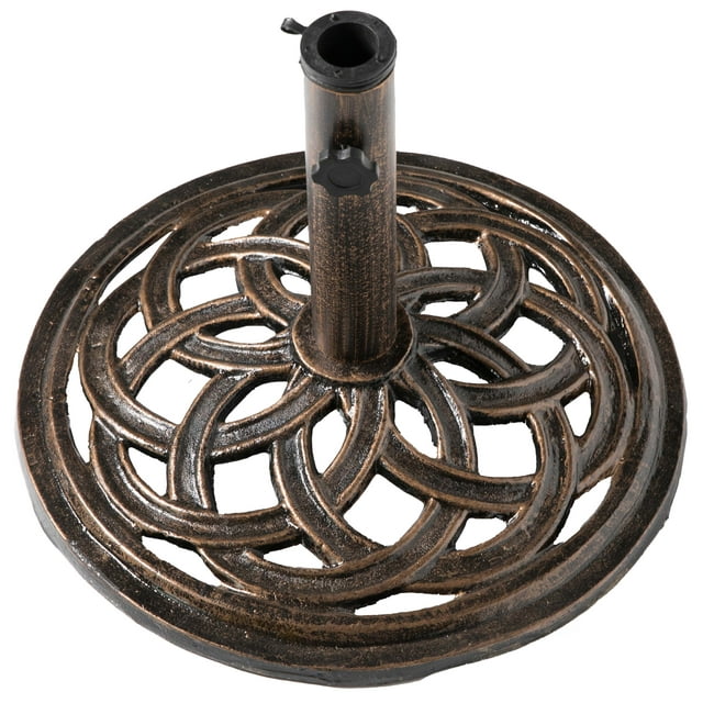 Support de Base pour Parasol de Patio Extérieur en Fonte, Rond, 20 Lb