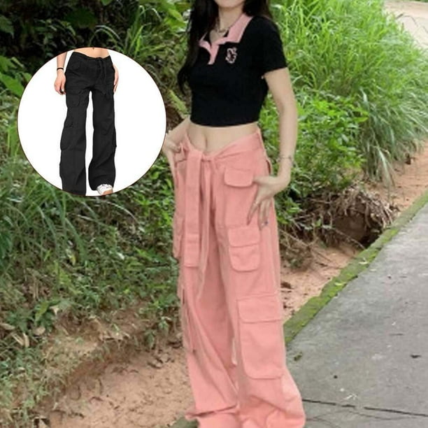 Unatoiry Women Cargo Pants Western Style Girl Baggy Pant Fashionable Cool  Vintage Trousers Jeans Clothing Work Shopping Relaxation 2XL 