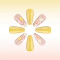 thumbnail image 4 of Square Press on Nail Flower Fake Nail Stick on Nail in 12 Sizes,24 Pcs French, 4 of 5