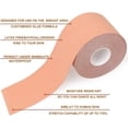 thumbnail image 3 of Cinta para Pechos, Body Tape, Cinta para Busto, Boob Tape y 10 Piezas de Pezoneras, Cubrepezones, Cinta Adhesiva para Levantamiento de Senos, Boobe Tape de Senos para Trajes o Vestido de Fiesta (5M, 3 of 5