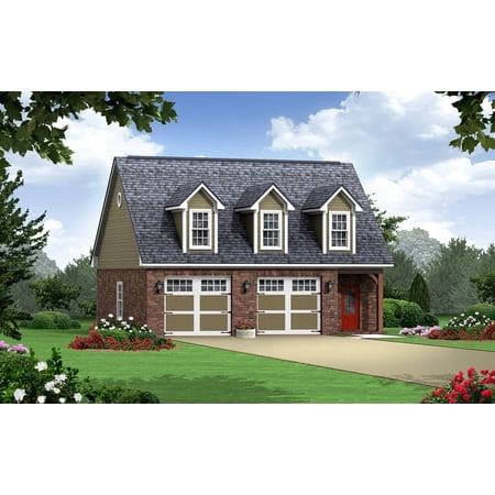House Plan Gallery - HPG-0979 - 979 sq ft - 1 Bedroom - 1 Bath Garage Plan - Two Story Printed Blueprints - Simple to Build (5 Printed Sets)