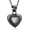 Black, variant on Mini Glass Heart Urn Necklace for Ashes Women Men Stainless Steel Cremation Jewelry Holder Keepskae Gift Memorial Necklaces Ash Holder for Human Pets