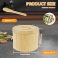 thumbnail image 3 of Salt and Pepper Bowl with Magnetic Lid Bamboo Salt and Pepper Box with Spoons Practical Salt and Spice Container Compact Seasoning Container for Salt Pepper Spice Sugar, 3 of 10