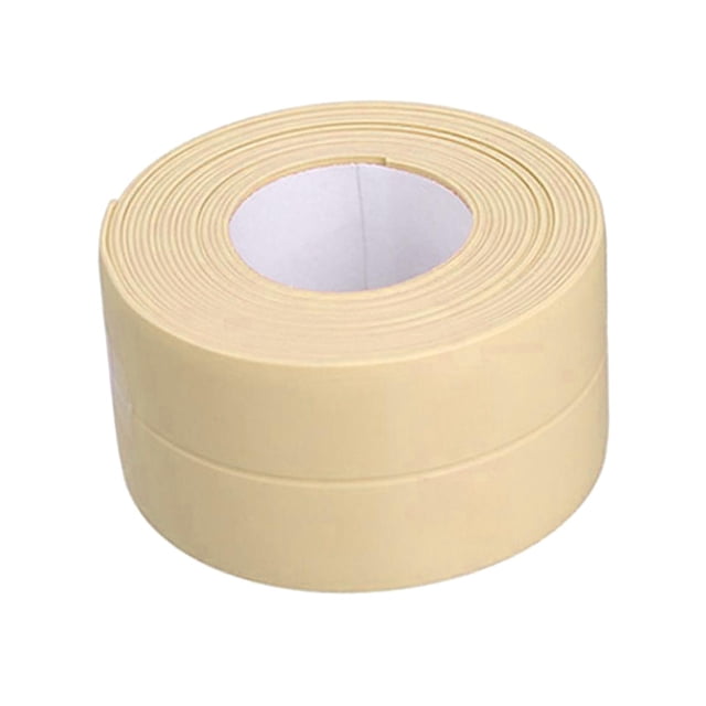 Cinta autoadhesiva impermeable para sellar paredes, ideal para cocina y baño, 1.5 Beige