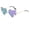 Gold purple, variant on Metal Frame Sunglasses HD Lenses Eye Protection Trendy Heart Fire Design Universal Fit Sunglasses for Women and Men