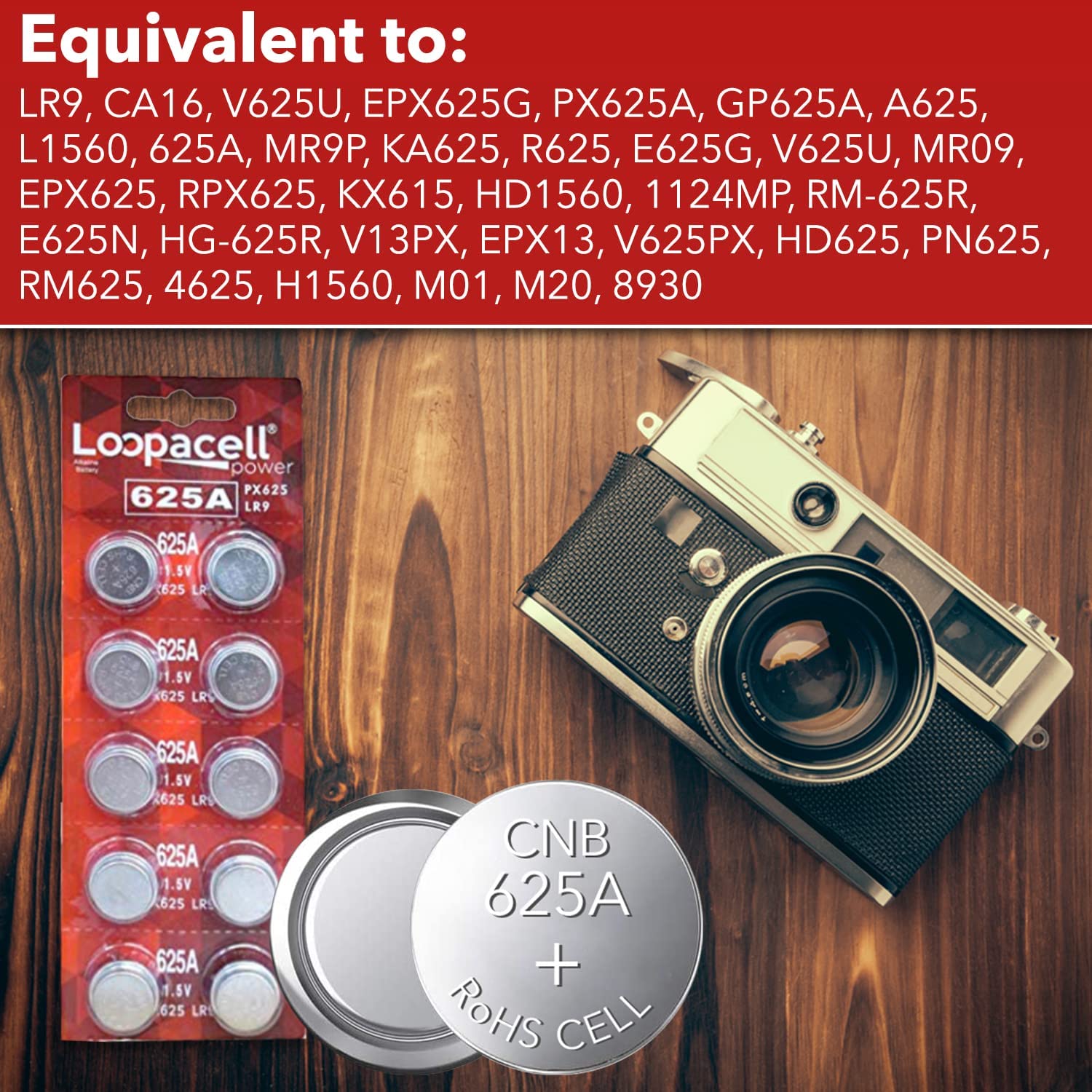 Loopacell 625A PX625A LR9 V625U PX625 1.5V 10 Batteries - image 2 of 6