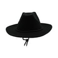 thumbnail image 4 of Cowboy Hat Jazz Hat Decor Cowgirl Hats for Wedding Holiday Stage Performance Black, 4 of 8