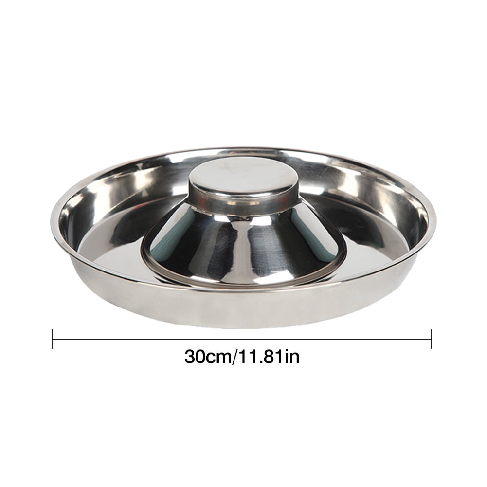 Pet Slow Feed Bowl Stainless Steel Slow Food Intake Bowl Durable ...