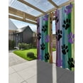 thumbnail image 3 of nqOlkjepod Outdoor Curtains for Patio Waterproof, Animals Pow Outdoor Privacy Panels Grommet, Cartoon Colorful Wooden Grain Vintage Blackout Outside Curtains for Porch/Cabana 54"x95", 2 Panels, 3 of 8