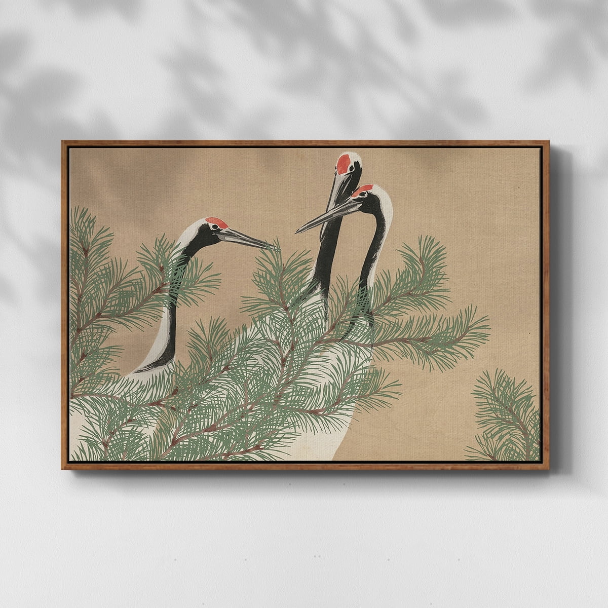 Vintage Landscape-MXVII By Wexford Home Framed in Walnut Wood Gallery Wrapped Canvas 25 in. x 37 in.