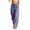 Purple, variant on Vivianyo HD Women's Front Tie Flowy Trousers, Elastic Waist Full Length Wide Leg Pants with Side Pockets for Women, Women's Khaki, Sizes S-2XL