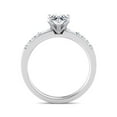 thumbnail image 3 of Silvago Jewelry 1.6 Ct Pear Cut Moissanite Engagement Ring - 14K White Gold Plated - Solitaire with Side Accents - Wedding Trilogy Design - Lab Moissanite - Gift for Graduation or Anniversaries, 3 of 3